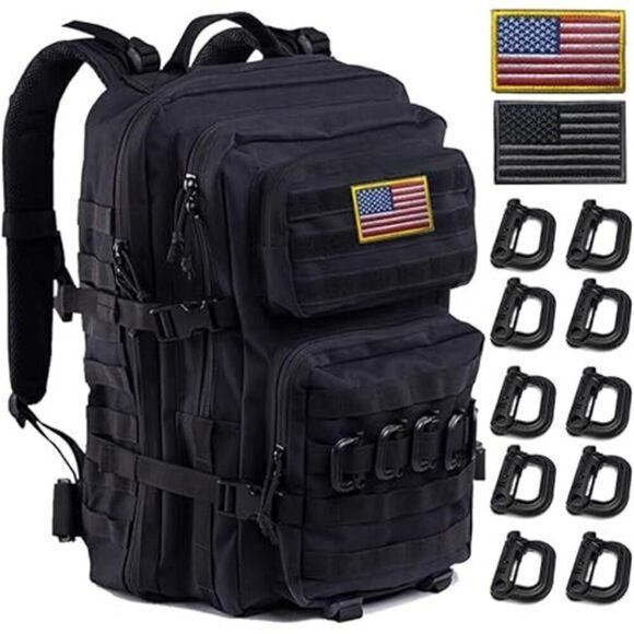 Military Tactical Backpack 45L Molle Hiking Camping Rucksack with Pockets - Picture 7 of 7